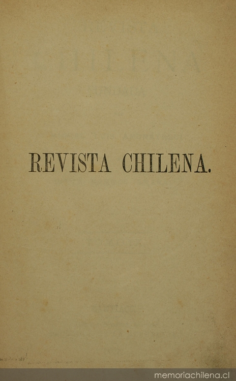 Revista Chilena: tomo 9, 1877