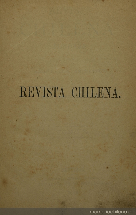 Revista Chilena: tomo 10, 1878