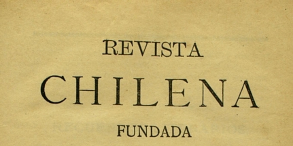 Revista Chilena: tomo 11, 1878