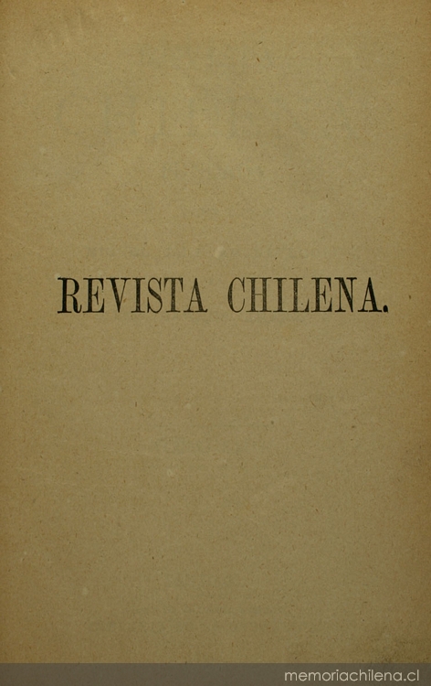 Revista Chilena, tomo 13, 1879