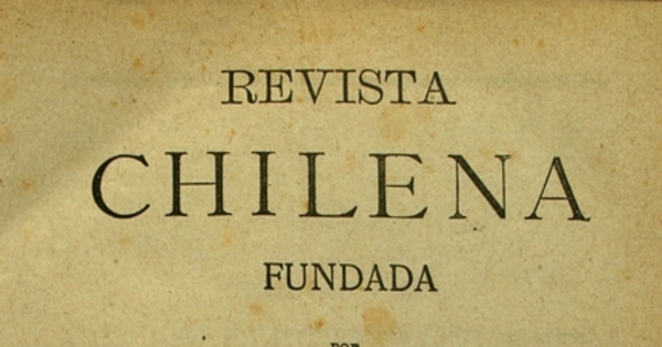 Revista Chilena: tomo 14, 1879
