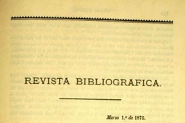 Revista bibliográfica: 1º de marzo de 1875