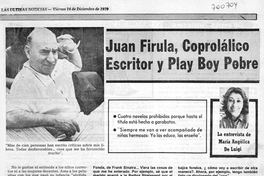 Juan Firula, coprolálico escritor y play boy pobre