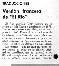 Versión francesa de "El Río"