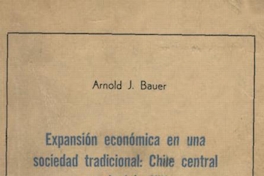 Expansión económica en una sociedad tradicional