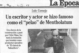 Un escritor y actor se hizo famoso como el "pelao" de Mentholatum
