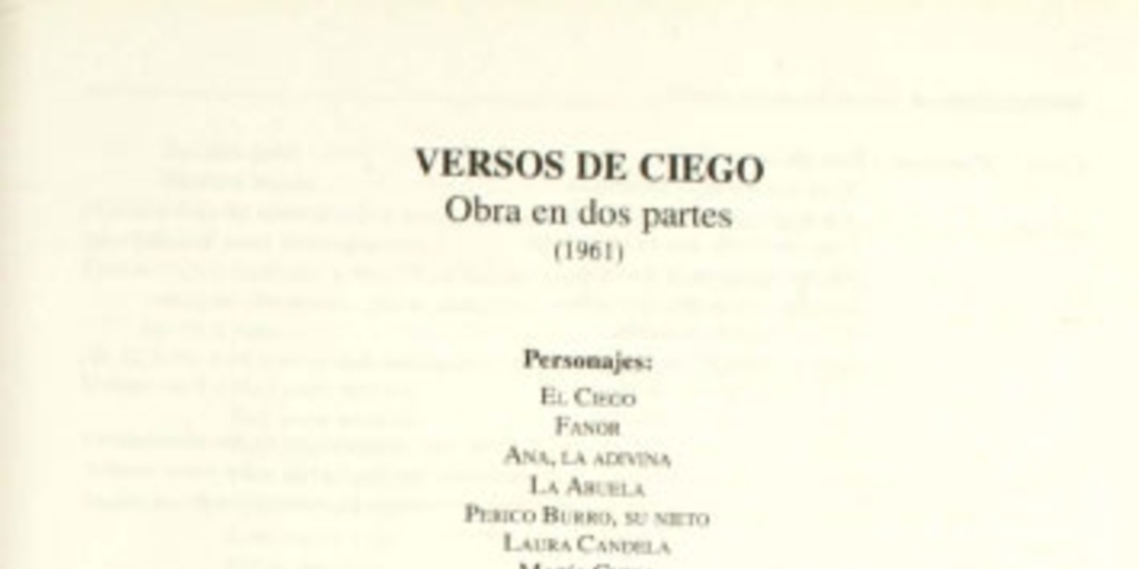 Versos de ciego