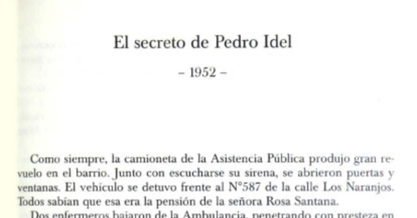 El secreto de Pedro Idel