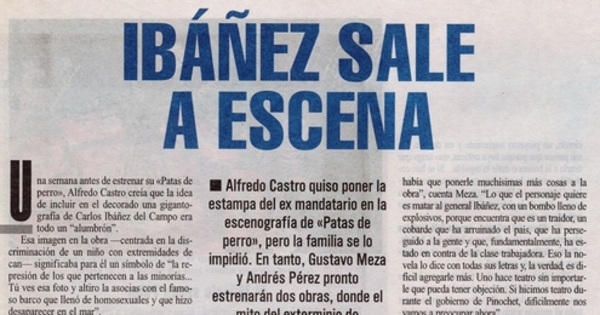 Ibáñez sale a escena