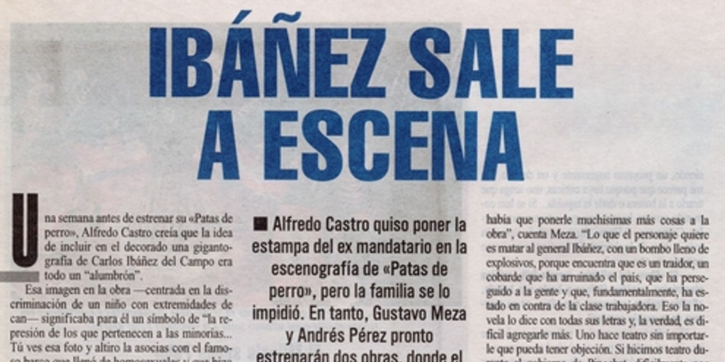 Ibáñez sale a escena