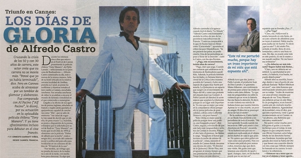 Los días de gloria de Alfredo Castro