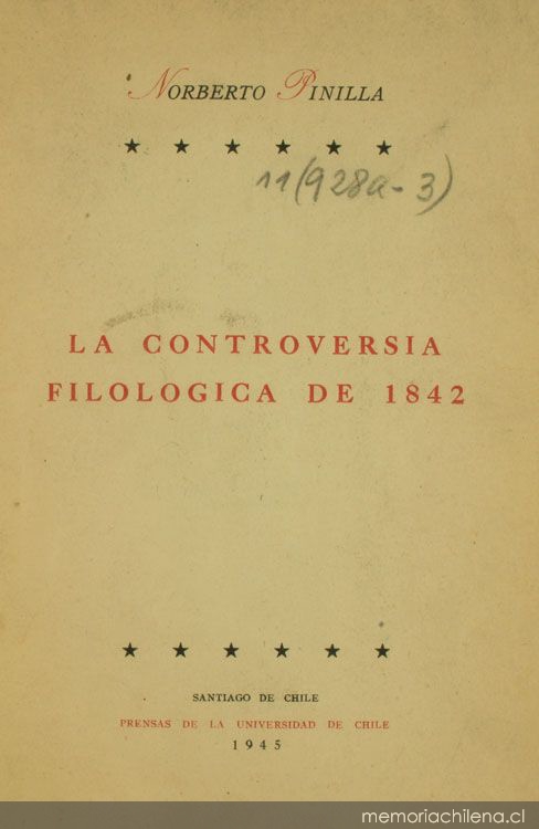 La controversia filológica de 1842