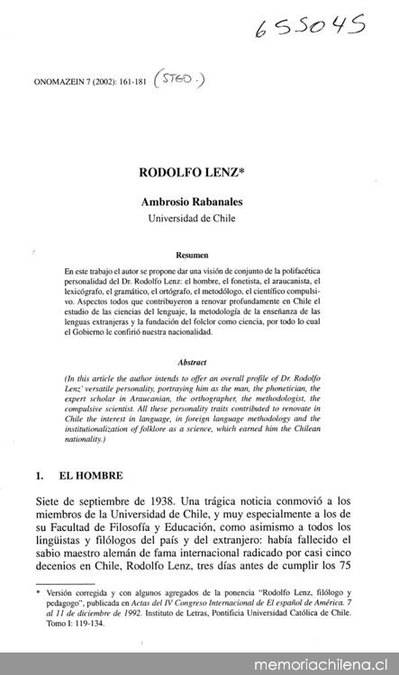 Rodolfo Lenz