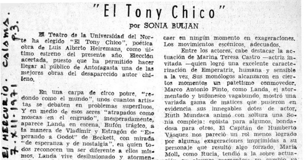 El Tony chico