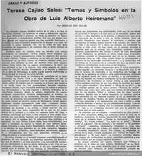 Teresa Cajiao Salas, "temas y símbolos en la obra de Luis Alberto Heiremans"