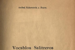 Vocablos salitreros