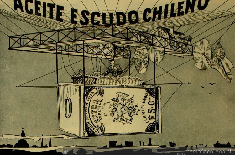 Aceite escudo chileno, 1905