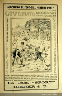 Ilustración publicitaria de Diener & C. La "Casa Sport", 1905