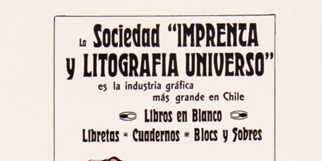 Propaganda Ilustrada de la Imprenta y Litografía Universo