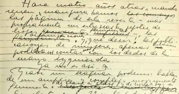 Manuscrito de Julieta Kirkwood