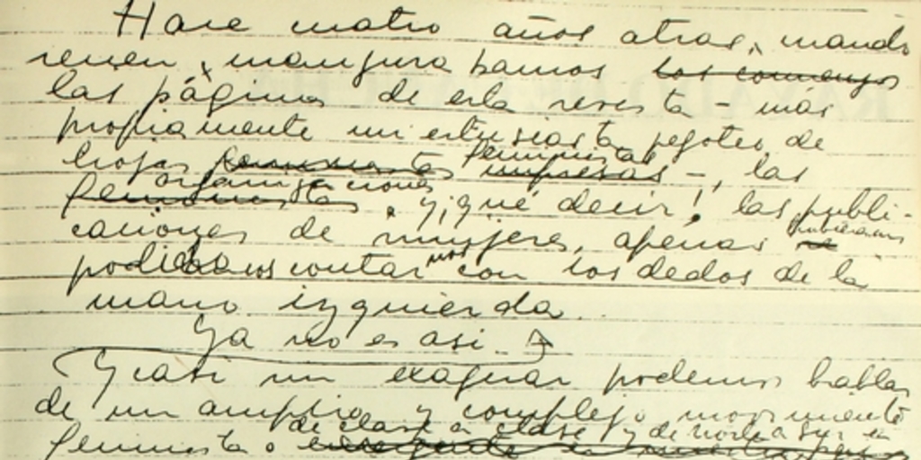 Manuscrito de Julieta Kirkwood