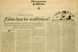 ¿Cómo leen los académicos?