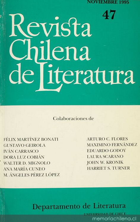 Revista chilena de literatura: n° 47, 1995