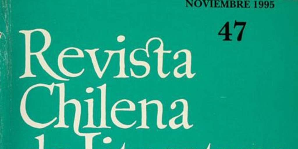 Revista chilena de literatura: n° 47, 1995