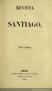 Revista de Santiago: tomo segundo, septiembre de 1848 a marzo de 1849