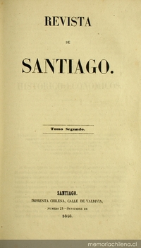 Revista de Santiago: tomo segundo, septiembre de 1848 a marzo de 1849