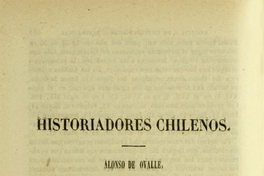 Historiadores chilenos: Alonso de Ovalle