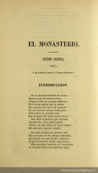 El Monasterio: leyenda nacional: 1815