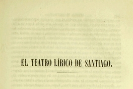 El teatro lírico de Santiago