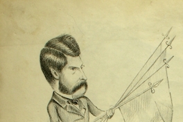 Caricatura de Hermógenes de Irisarri, 1858