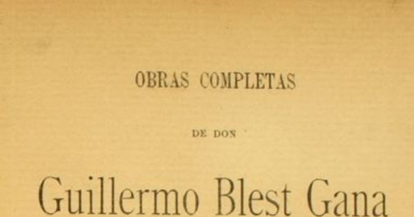 Obras completas de Guillermo Blest Gana: tomo II