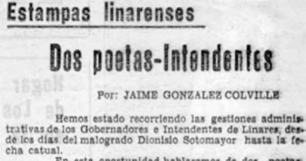 Dos poetas-intendentes