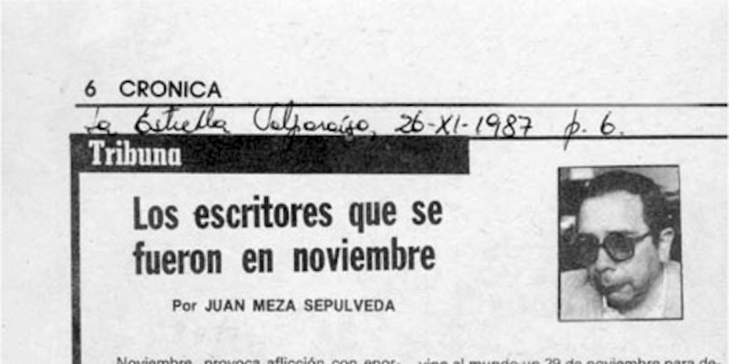 Los escritores que se fueron en noviembre