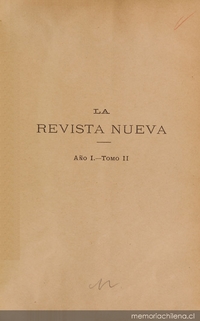 La Revista nueva: año 1, tomo II, agosto-noviembre de 1900