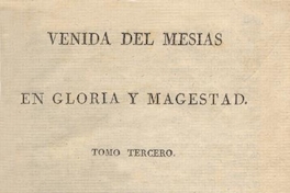 Venida del Mesías en gloria y magestad