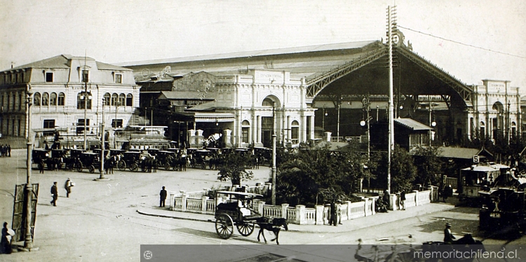 Estación Central y plaza Argentina, ca. 1910