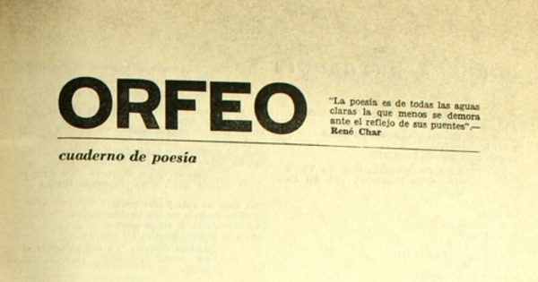 Orfeo: año II, nº 4, marzo-abril de 1964