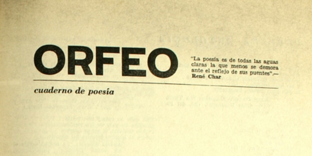 Orfeo: año II, nº 4, marzo-abril de 1964