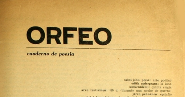 Orfeo: año II, nº 5, mayo de 1964