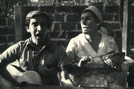 Rolando Cárdenas en la casa de Hernán Sánchez, La Reina, 1982