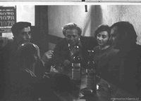 Rolando Cárdenas, Juan Cameron, Angélica Selman y Jorge Teillier, Refugio López Velarde, SECH, 1980