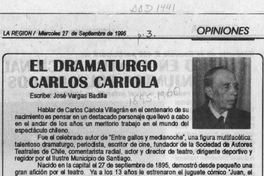 El dramaturgo Carlos Cariola