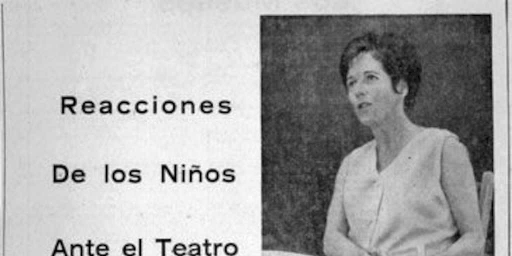 Reacciones de los niños ante el teatro