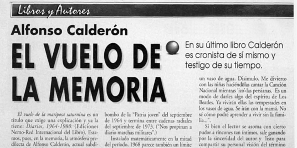 El vuelo de la memoria