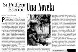 Si pudiera escribir una novela