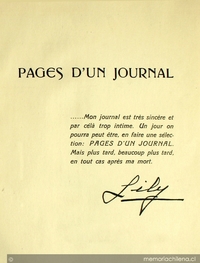 Pages d'un journal